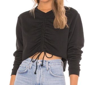 NTNW Cropped Drawstring Front Sweatshirt